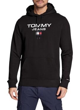 Sudadera Tommy Jeans Entry Para Hombre Negra