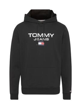 Sudadera Tommy Jeans Entry Para Hombre Negra