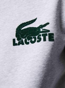 Sudadera Lacoste Lounge Gris Croco para Hombre 