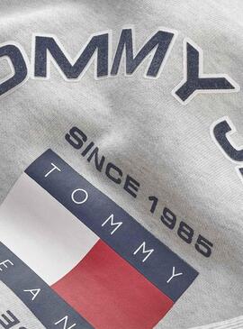 Sudadera Tommy Jeans Relaxed para Hombre Gris