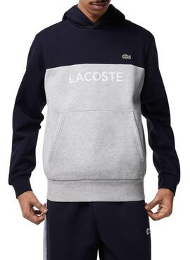 Sudadera Lacoste Colorblock Gris para Hombre