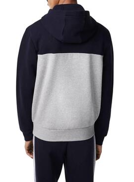 Sudadera Lacoste Colorblock Gris para Hombre