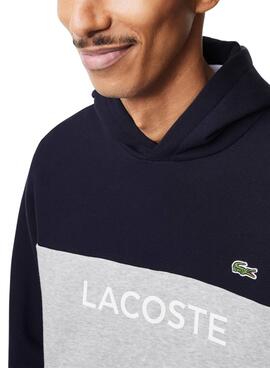 Sudadera Lacoste Colorblock Gris para Hombre