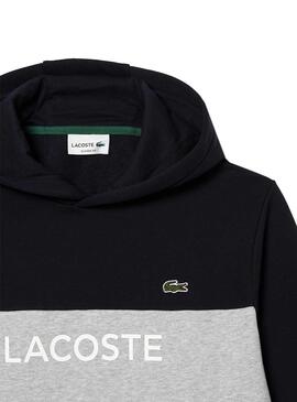 Sudadera Lacoste Colorblock Gris para Hombre