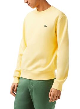 Sudadera Lacoste Basic Amarillo para Hombre