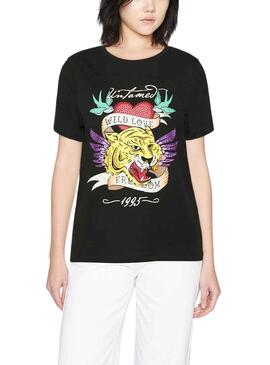 Camiseta Only Alice Negro Reg para Mujer