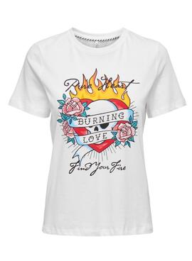 Camiseta Only Alice Reg Blanco para Mujer