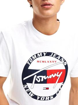 Camiseta Tommy Jeans Circle Blanco Hombre