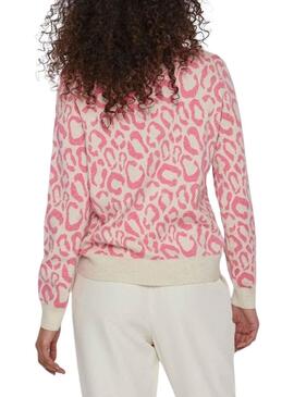 Jersey Vila Viril Jacquard Rosa para Mujer