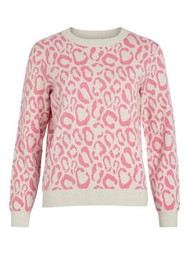 Jersey Vila Viril Jacquard Rosa para Mujer