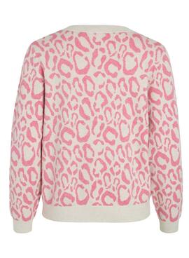 Jersey Vila Viril Jacquard Rosa para Mujer