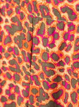 Pantalon Vila Viluni Animal Print Naranja