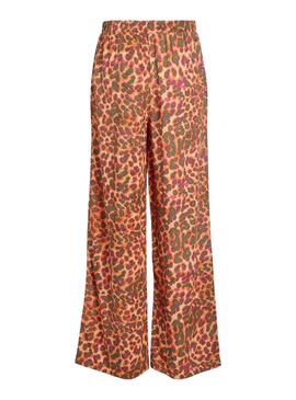 Pantalon Vila Viluni Animal Print Naranja