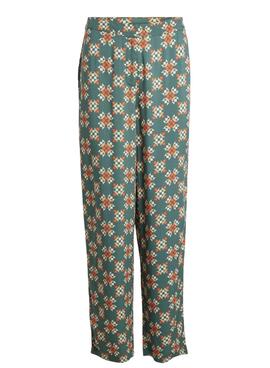 Pantalón Vila Zugi Verde Para Mujer