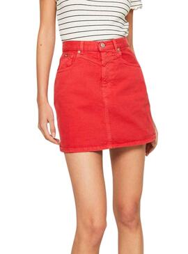 Falda Pepe Jeans Rachel Rojo para Mujer