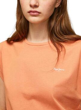 Camiseta Pepe Jeans Bloom Coral para Mujer