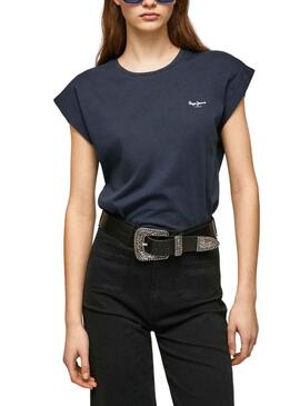 Camiseta Pepe Jeans Bloom Marino para Mujer