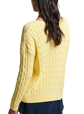 Jersey Superdry Vintage Amarillo para Mujer