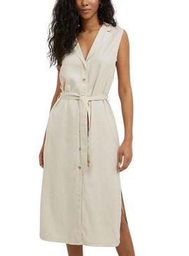 Vestido Pepe Jeans Maggie Beige para Mujer