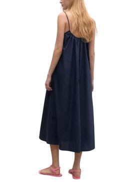 Vestido Ecoalf Perla Azul Marino para Mujer