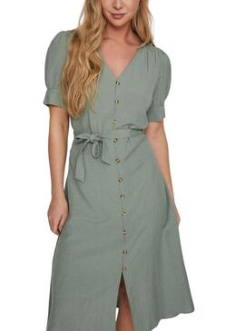 Vestido Vila Prisilla Verde para Mujer