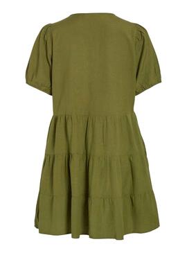 Vestido Vila Prisilla Verde para Mujer