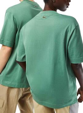 Camiseta Lacoste Loose Verde para Hombre y Mujer