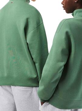 Sudadera Lacoste Half Zip Verde para Hombre Mujer