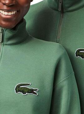 Sudadera Lacoste Half Zip Verde para Hombre Mujer