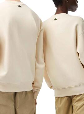 Sudadera Lacoste Classic Fit Blanco Hueso Hombre