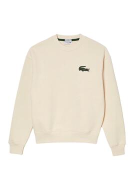 Sudadera Lacoste Classic Fit Blanco Hueso Hombre