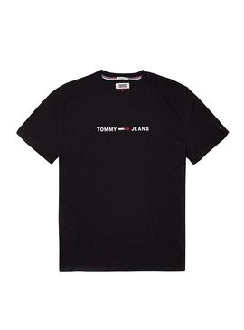 Camiseta Tommy Jeans Small Text Negro Hombre