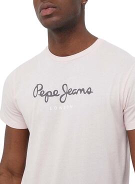 Camiseta Pepe Jeans Eggo Rosa para Hombre