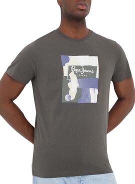 Camiseta Pepe Jeans Oldwide Gris para Hombre