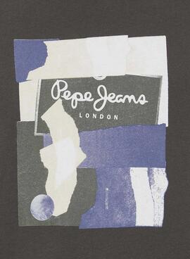 Camiseta Pepe Jeans Oldwide Gris para Hombre