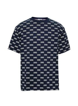 Camiseta Tommy Jeans Multi Logo Marino Hombre