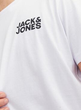 Camiseta Jack and Jones Corp Blanco para Hombre