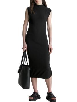 Vestido Calvin Klein Mock Negro para Mujer