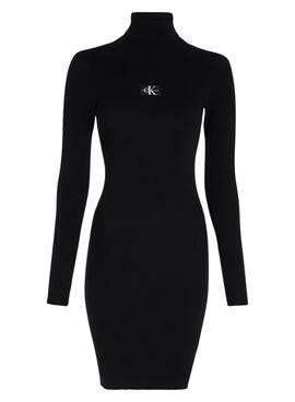 Vestido Calvin Klein Badge Roll Negro para Mujer