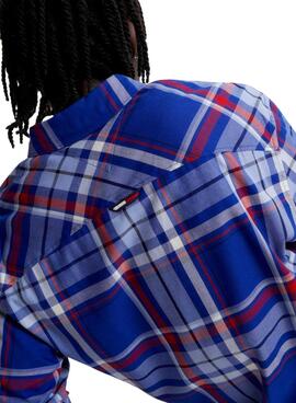 Camisa Tommy Jeans Essential Azul para Hombre