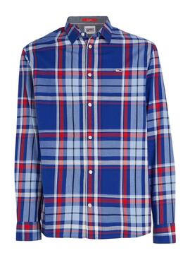 Camisa Tommy Jeans Essential Azul para Hombre