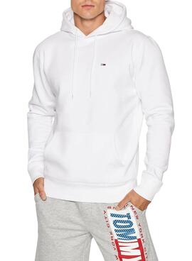 Sudadera Tommy Jeans Fleece Blanco para Hombre