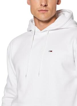 Sudadera Tommy Jeans Fleece Blanco para Hombre