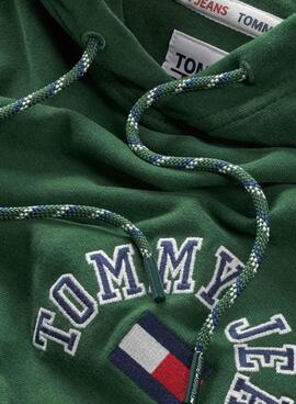 Sudadera Tommy Jeans Arched Verde para Hombre