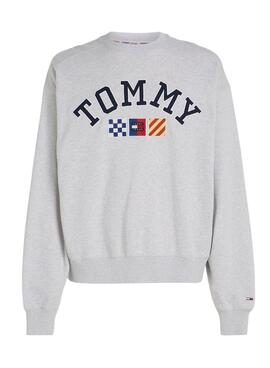 Sudadera Tommy Jeans Archive Gris para Hombre