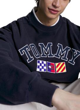 Sudadera Tommy Jeans Archive Marino para Hombre