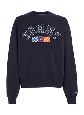 Sudadera Tommy Jeans Archive Marino para Hombre