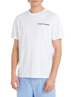 Camiseta Tommy Jeans Linear Blanco para Hombre