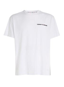 Camiseta Tommy Jeans Linear Blanco para Hombre