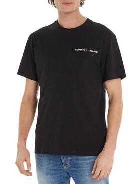 Camiseta Tommy Jeans Linear Negro para Hombre